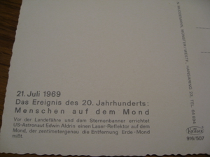50 Jahre Mondlandung. 45 Jahre alte Postkarten, 6er Satz (gut) Bild 15
