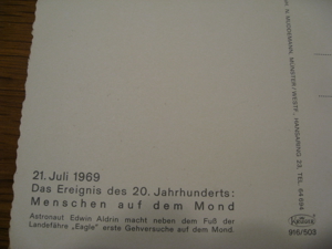 50 Jahre Mondlandung. 45 Jahre alte Postkarten, 6er Satz (gut) Bild 10