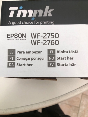 Verkaufe hier Druckerpatronen für Epson WF -2750 WF- 2760 4 x schwarz,1 x blau,1 x rot u. 1x gelb 