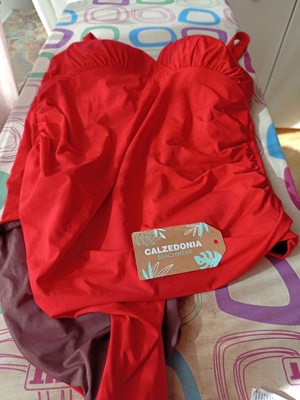 Calzedonia Badeanzug rot grosse XL und Lederimitat Hi se grosse XL Bild 5