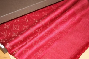 Louis Vuitton Tuch Monogram Shine Scarf Schal Rot Bild 6