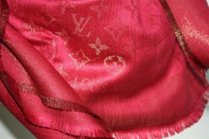 Louis Vuitton Tuch Monogram Shine Scarf Schal Rot Bild 12