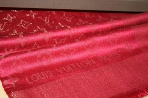 Louis Vuitton Tuch Monogram Shine Scarf Schal Rot Bild 8