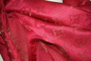 Louis Vuitton Tuch Monogram Shine Scarf Schal Rot Bild 13