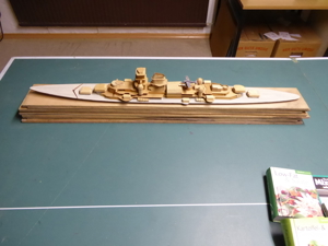Modellschiff : Schwerer Kreuzer (Blücher) massiv Holz (# 80 Bild 5