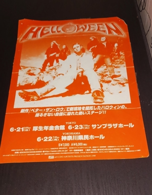 Kl. HELLOWEEN Poster Konzerte in Japan 1998