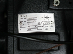 Schraubenkompressor RENNER RS 5,5 kW öleingespritzt, Riementrieb, gebraucht Bild 7