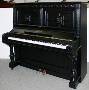 Klavier H. Kohl 145 schwarz satiniert, überholt, 5 Jahre Garantie Bild 1
