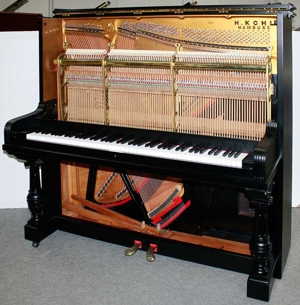 Klavier H. Kohl 145 schwarz satiniert, überholt, 5 Jahre Garantie Bild 5