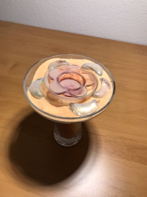 Teelichthalter aus Glas zu verschenken  Bild 1