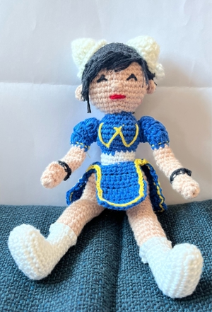 Handgefertigte Häkel-Chun Li (Unikat)