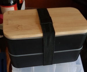 Lunchbox Doppel mit Besteck Bild 1