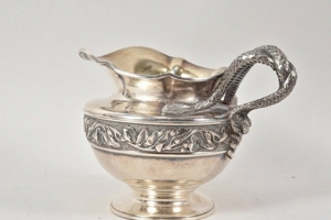 Sterling Silber Teeservice, London 190102, 8 kg, Schlangengriffe Bild 5