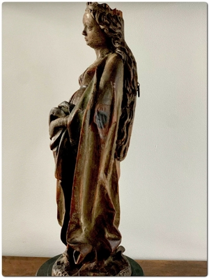 Rarität! Originale gotische Madonna 15. Jahrhundert mit Zertifikat Bild 5