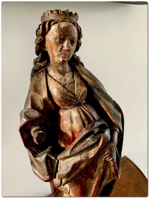 Rarität! Originale gotische Madonna 15. Jahrhundert mit Zertifikat Bild 2