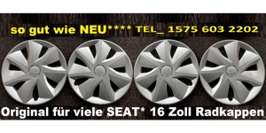 Wie Neu Original SEAT 16 Zoll Radkappen Bild 2