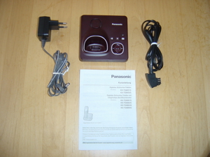 Panasonic Basisstation KX-TG 7861G mit Anrufbeantworter, Netzgerät ,Telefonkabel , Moccabraun. Bild 5