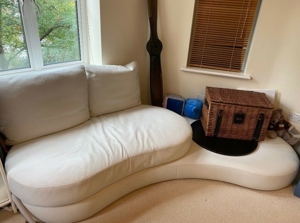 Roche-Bobois-Couch aus weißem Leder Bild 20