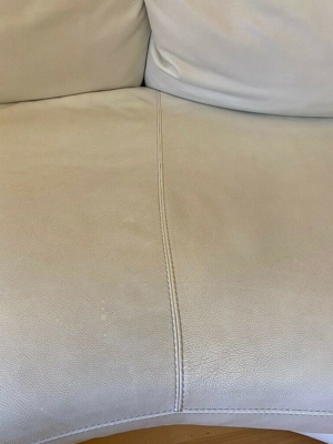 Roche-Bobois-Couch aus weißem Leder Bild 16