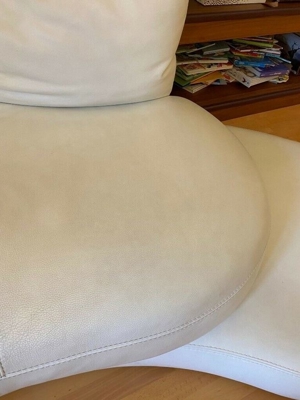 Roche-Bobois-Couch aus weißem Leder Bild 17