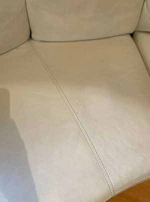 Roche-Bobois-Couch aus weißem Leder Bild 13