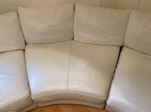 Roche-Bobois-Couch aus weißem Leder Bild 8
