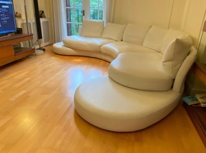 Roche-Bobois-Couch aus weißem Leder Bild 4