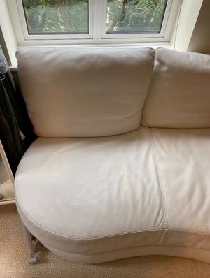Roche-Bobois-Couch aus weißem Leder Bild 19