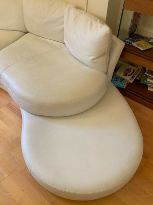 Roche-Bobois-Couch aus weißem Leder Bild 6
