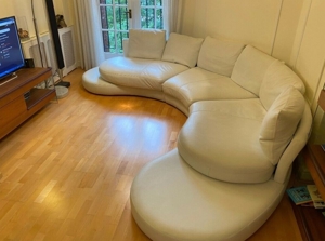 Roche-Bobois-Couch aus weißem Leder Bild 5