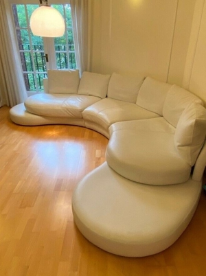 Roche-Bobois-Couch aus weißem Leder Bild 2