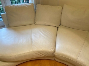 Roche-Bobois-Couch aus weißem Leder Bild 9
