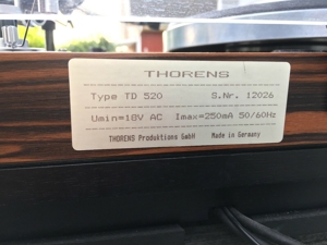 Thorens TD 520, SME 3012 R, JR Transrotor Preamp, Merlo Reference Bild 2