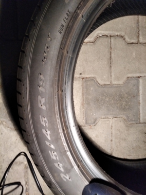 5 x 245 45 R19 Pirelli PZERO RUNFLAT (2 Reparierte Stahlstift) Bild 3
