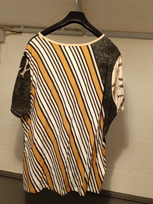 Damen Kurzarm-Shirt Creation L Größe 50, braun-schwarz-gold Bild 3