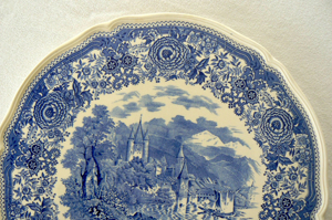 Villeroy & Boch Burgenland Mettlach - Teller - Kuchenplatte blau Bild 2