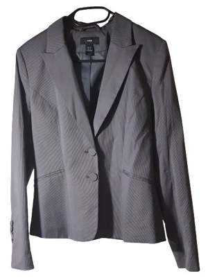 H&M Damen Blazer grau gestreift Gr. 38