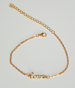 Armband oder Fußkette, - LOVE -,