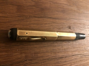 MONTBLANC 4 EF Sicherheitsfüller Safety Pen in 585 Gold 14 Carat Echtgold