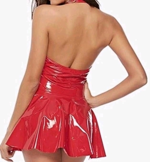 Lack Kleid in Rot für 33  Bild 3