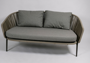 DEDON RILLY 3er Sofa in taupe touc Kissen Twist Grey