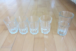 5 Longdrink Gläser Glas Cocktail Feier Party 4x 0,33l + 1x 0,4l