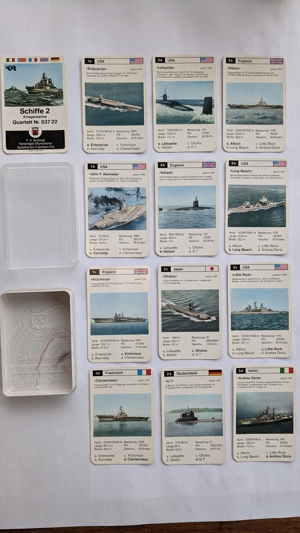 Quartett Nr. 53722 Schiffe 2 Kriegsmarine F.X.Schmid Spielkarten Bild 1