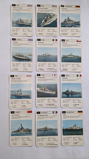 Quartett Nr. 53722 Schiffe 2 Kriegsmarine F.X.Schmid Spielkarten Bild 2
