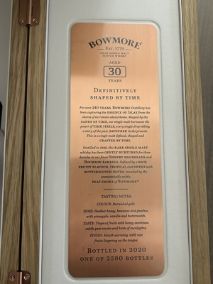 Bowmore 30 Years Annual Release 45,3 %. Limitiert auf 2580 Flaschen Bild 7