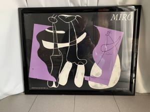 Kunstdruck Join Miró 3 Personnages Sur Fond Noir 1934 - Editione Du Désastre