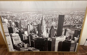 IKEA Leinwand Bild - Skyline Manhattan - 2, 00 x 1, 40 Metallrahmen gold