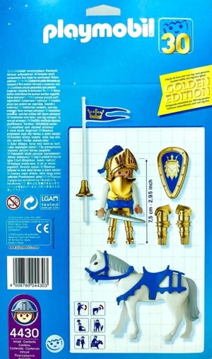 Playmobil 4430 Goldener Ritter + Pferd, 30 Jahre Jubiläumsausgabe Bild 7