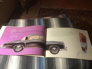 Seltenes  OrginalProspekt von 1959  Mehrseitiges Farbprospekt von Mercedes 220 Cupe und Cabrio Bild 4