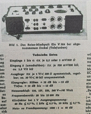 Telefunken V504 vintage tube portable mixer V72 V76 Klangfilm TAB Bild 20